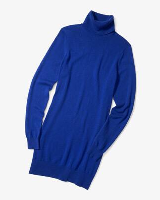 Logo-Trim Stretch-Viscose Long-Sleeve Dress